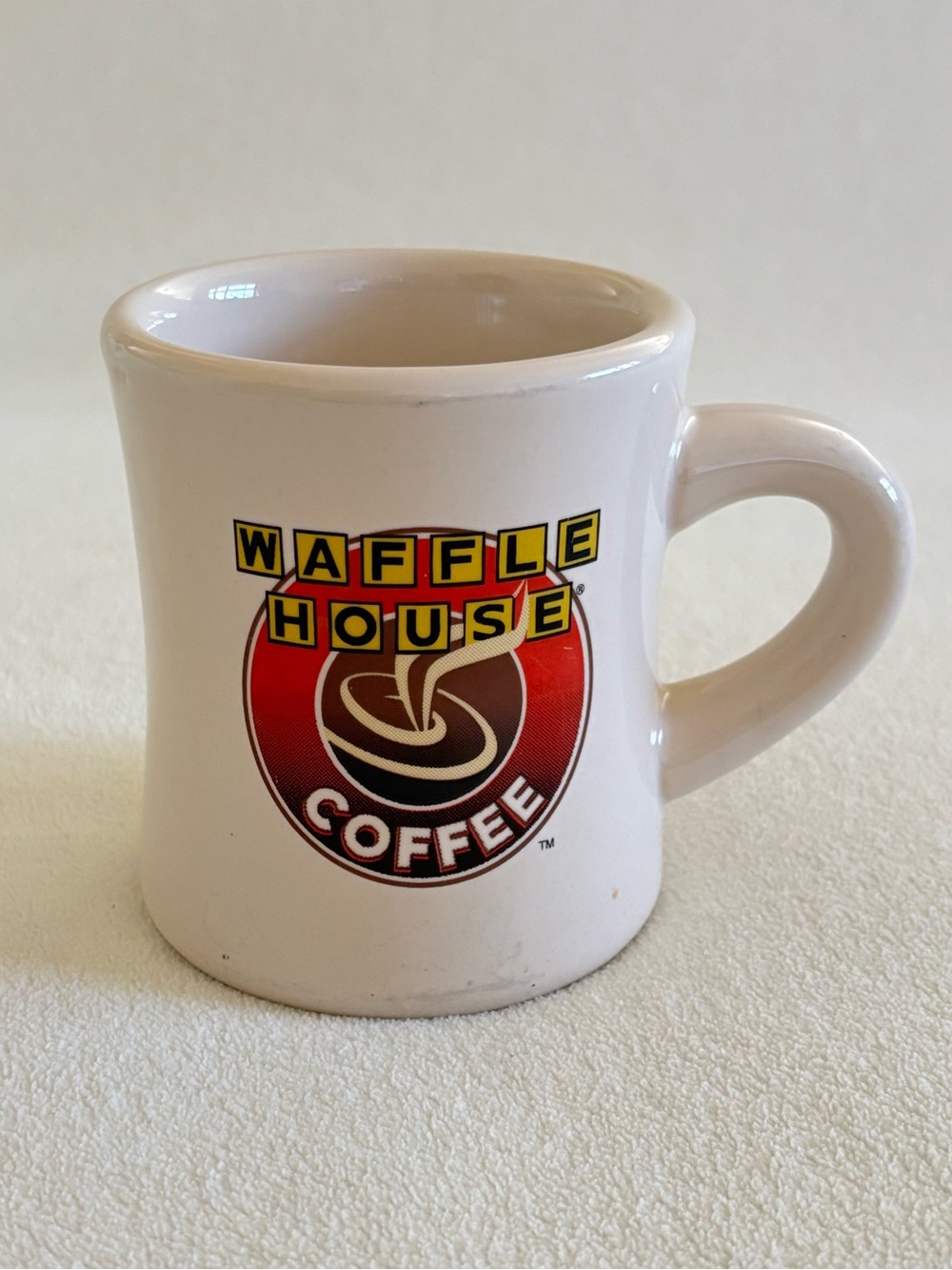 Waffle House Coffee Classic Diner Mug White Ceramic Collectible